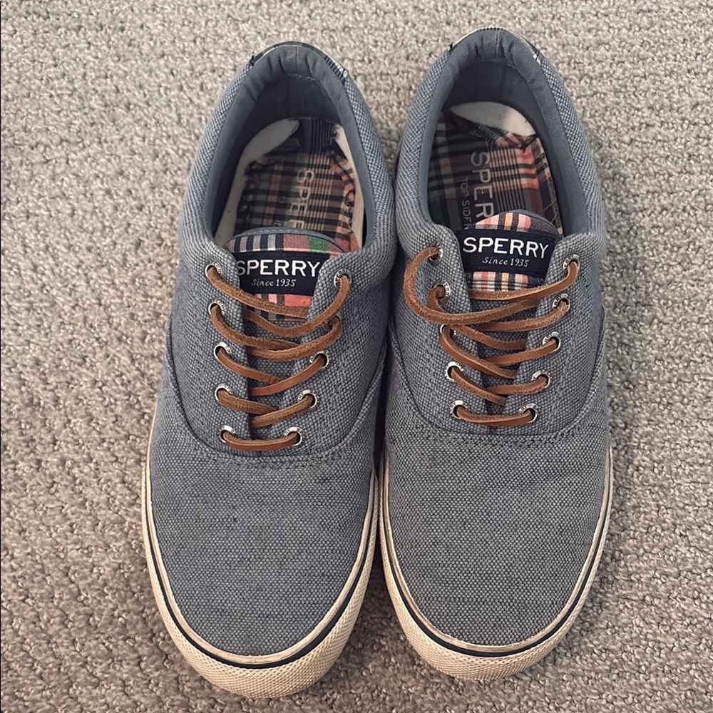 Sperry Gray Boat Shoes with Nautical Charm